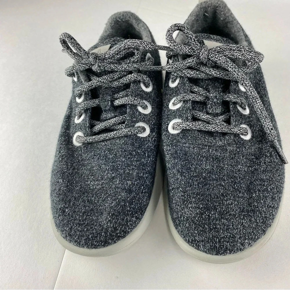 Allbirds Womens 7 Dark Gray Merino Wool Runner Lace Up Athletic Casual Shoes - Picture 4 of 6